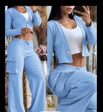 Load image into Gallery viewer, Up and down two piece lounge set
