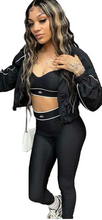 Load image into Gallery viewer, Alo three piece stripe set/w jacket
