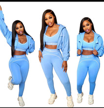 Load image into Gallery viewer, alo stripe two piece set(without jacket)
