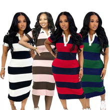 Load image into Gallery viewer, Polo girl collar dress
