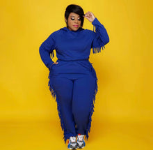 Load image into Gallery viewer, Tassel girl two piece sweatsuit

