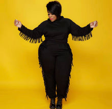Load image into Gallery viewer, Tassel girl two piece sweatsuit
