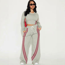 Load image into Gallery viewer, Red stripes two piece set
