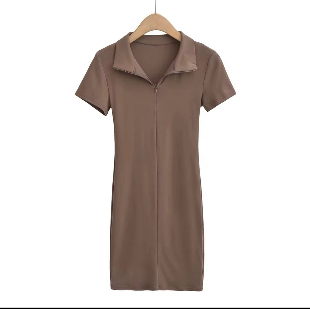 Basic girl collar dress