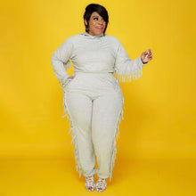 Load image into Gallery viewer, Tassel girl two piece sweatsuit

