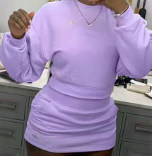 Load image into Gallery viewer, alo sweatshirt/skirt set
