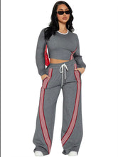 Load image into Gallery viewer, Red stripes two piece set
